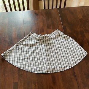 Black plaid skirt